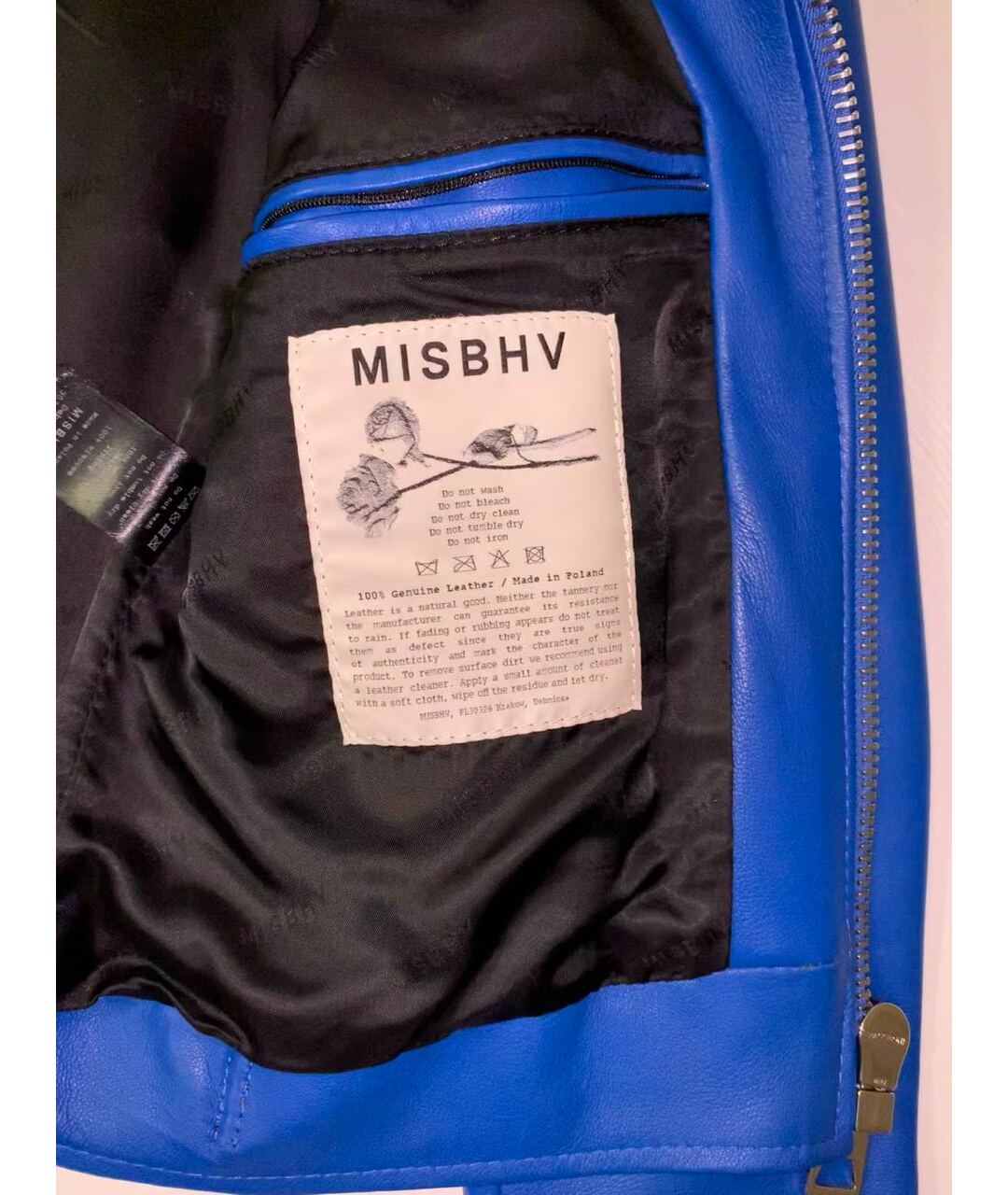 MISBHV Синяя кожаная куртка, фото 3