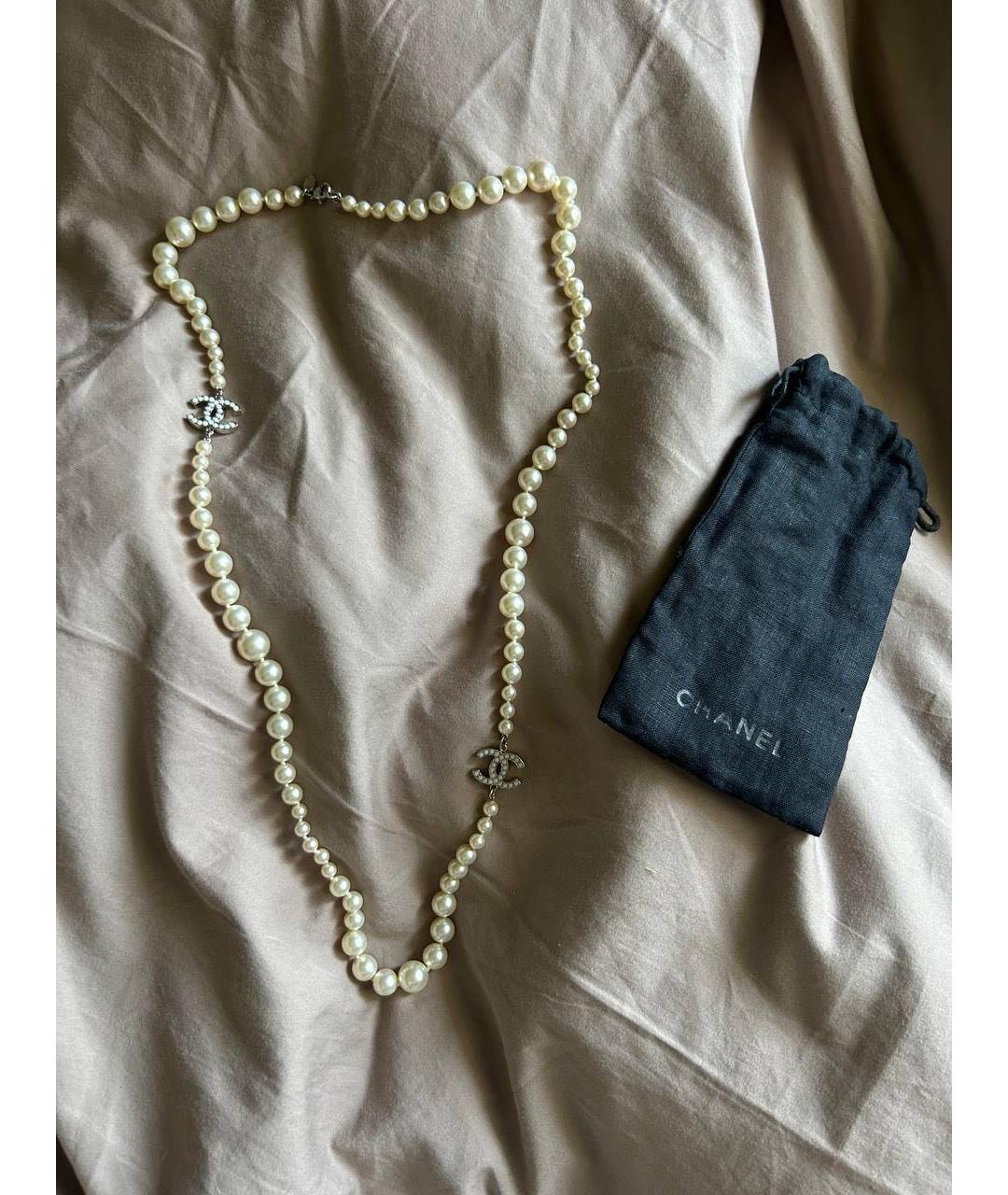 CHANEL Белое колье, фото 7