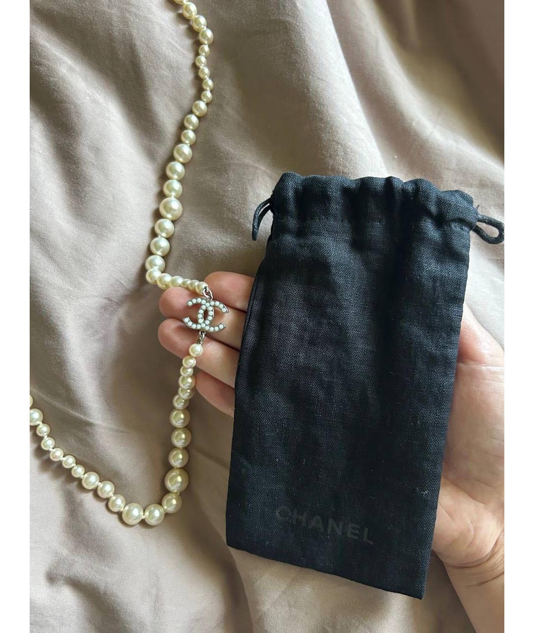 CHANEL Белое колье, фото 2