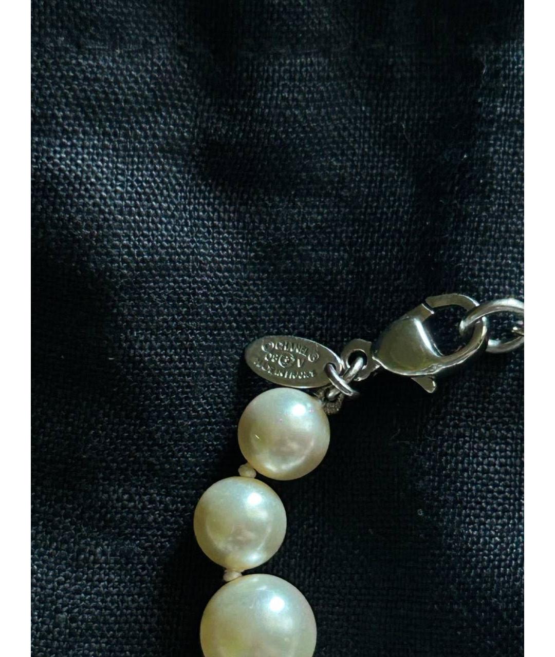 CHANEL Белое колье, фото 5