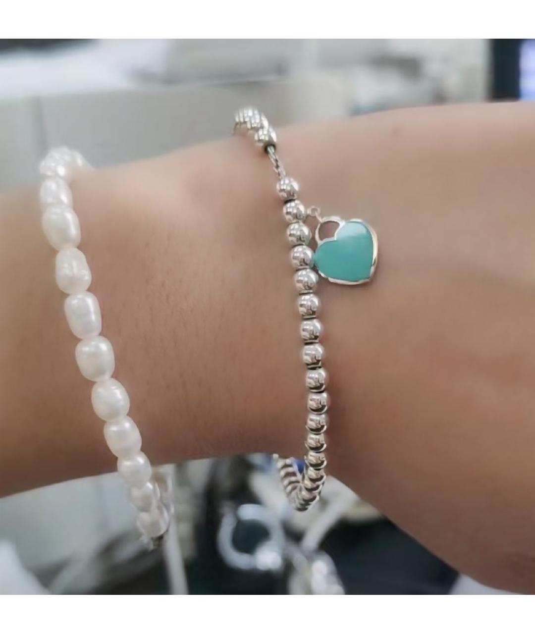 TIFFANY&CO Бирюзовый серебряный браслет, фото 6