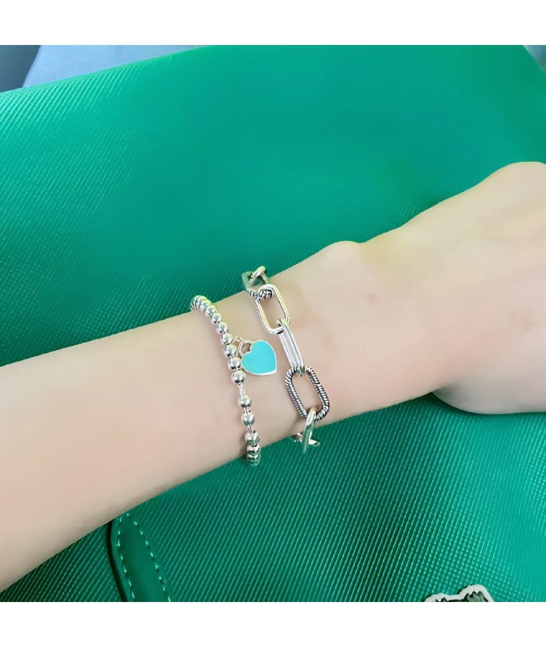 TIFFANY&CO Бирюзовый серебряный браслет, фото 5