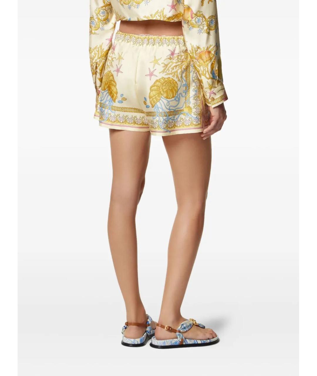 VERSACE Мульти шелковые шорты, фото 4