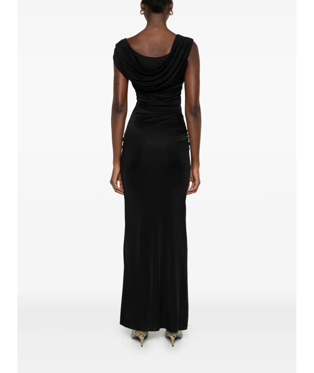 VERSACE Черное вискозное платье, фото 3