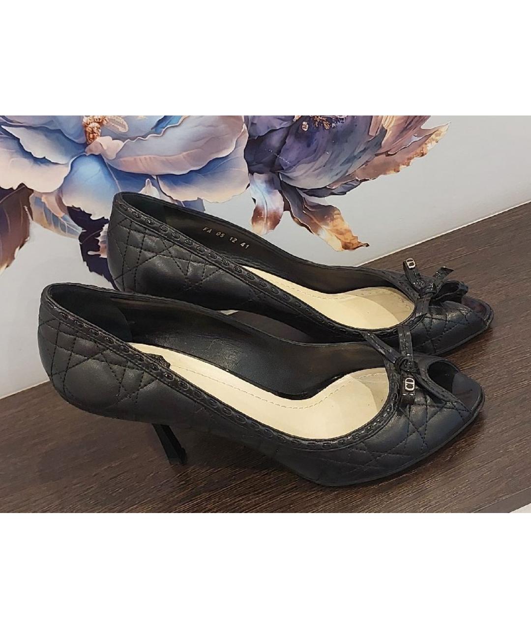 CHRISTIAN DIOR Черные кожаные туфли, фото 9