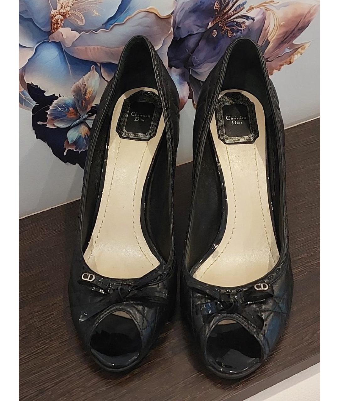 CHRISTIAN DIOR Черные кожаные туфли, фото 8