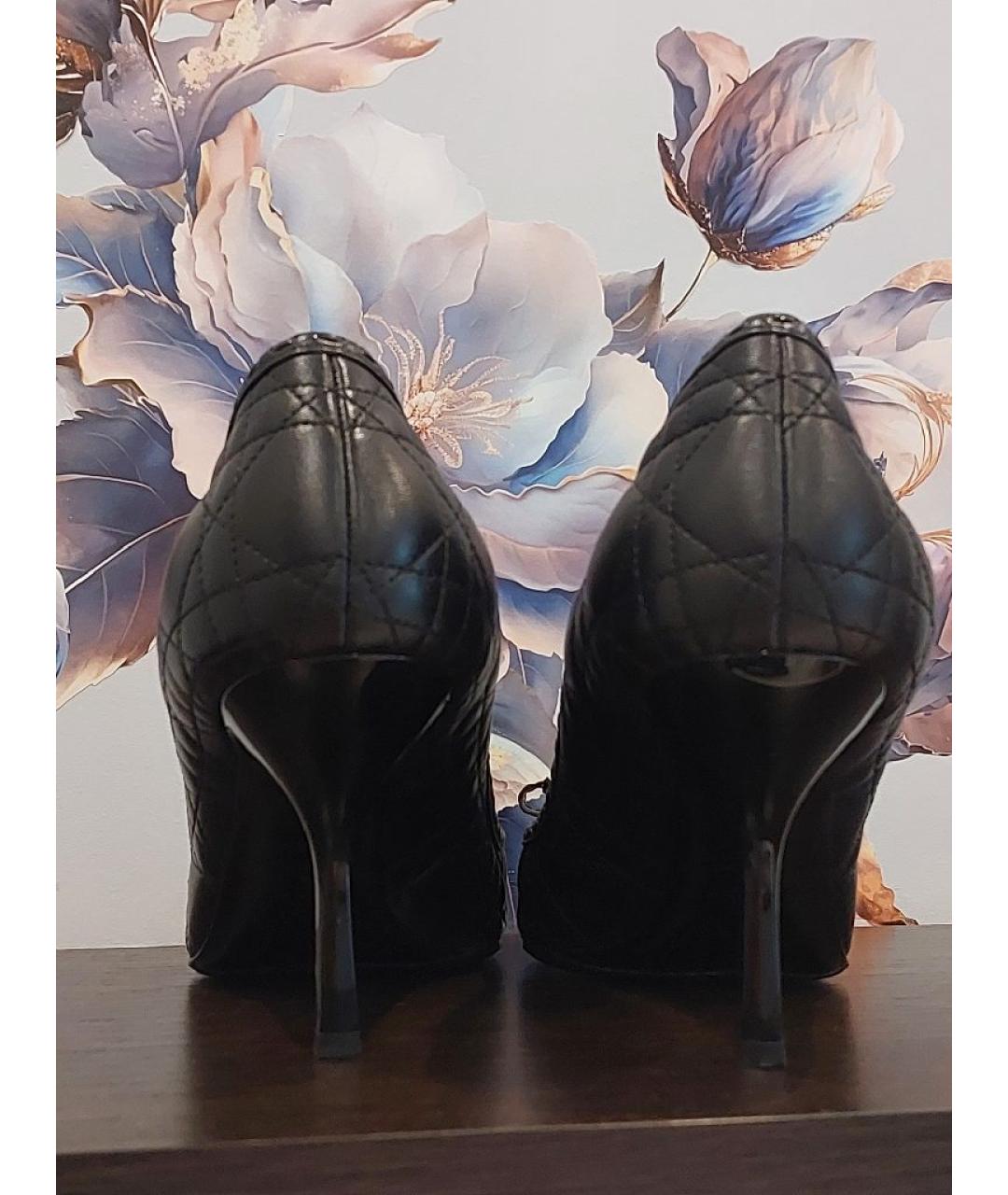 CHRISTIAN DIOR Черные кожаные туфли, фото 6