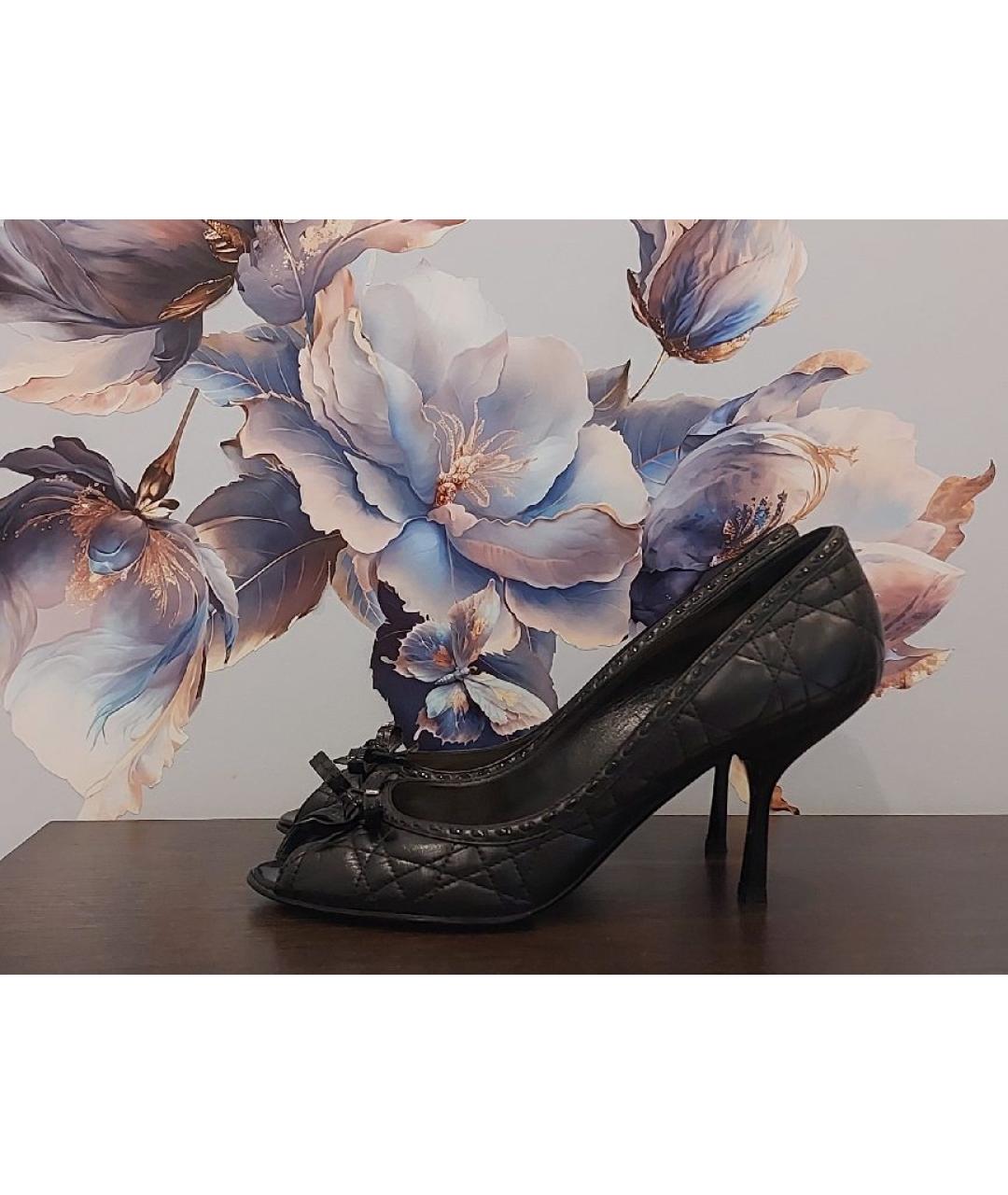 CHRISTIAN DIOR Черные кожаные туфли, фото 10