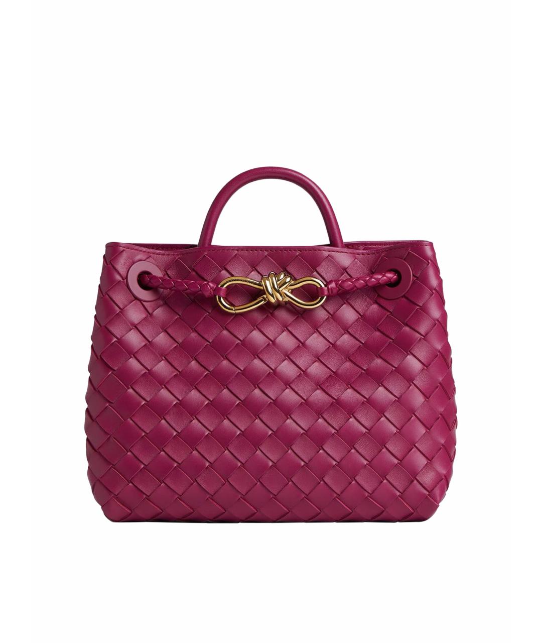 BOTTEGA VENETA Бордовая кожаная сумка с короткими ручками, фото 1