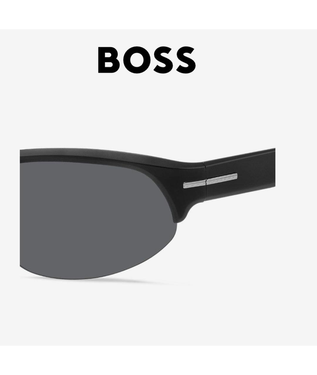 HUGO BOSS Черные пластиковые солнцезащитные очки, фото 2