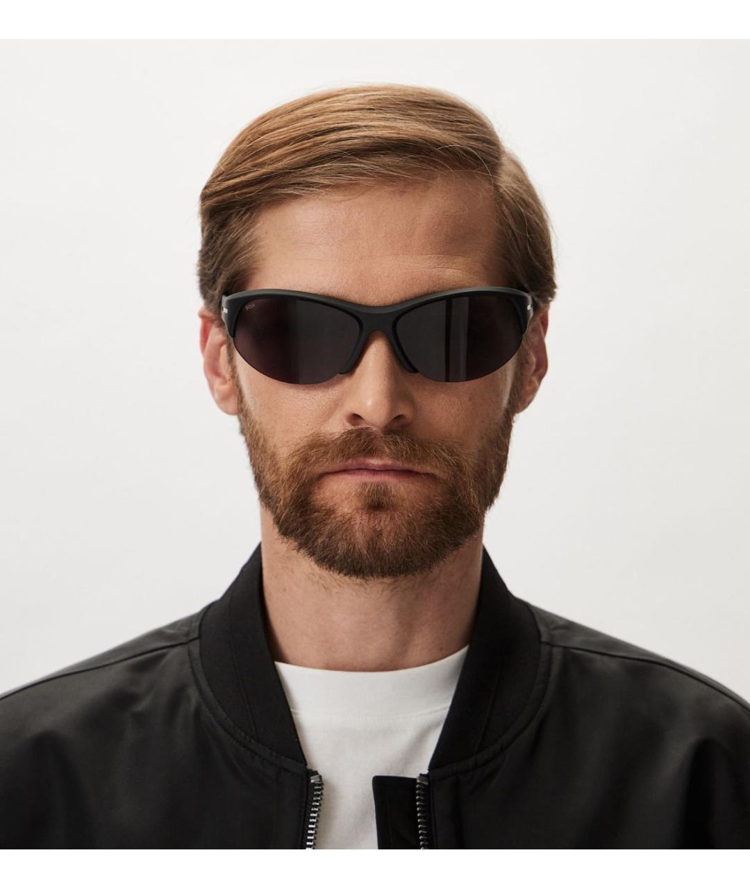 HUGO BOSS Черные пластиковые солнцезащитные очки, фото 7