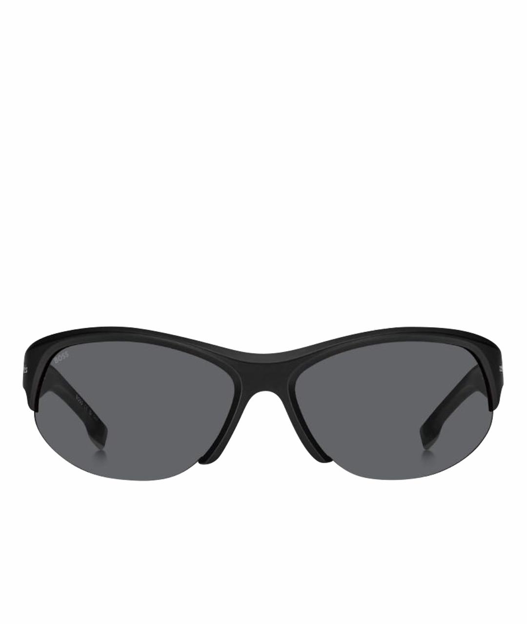HUGO BOSS Черные пластиковые солнцезащитные очки, фото 1
