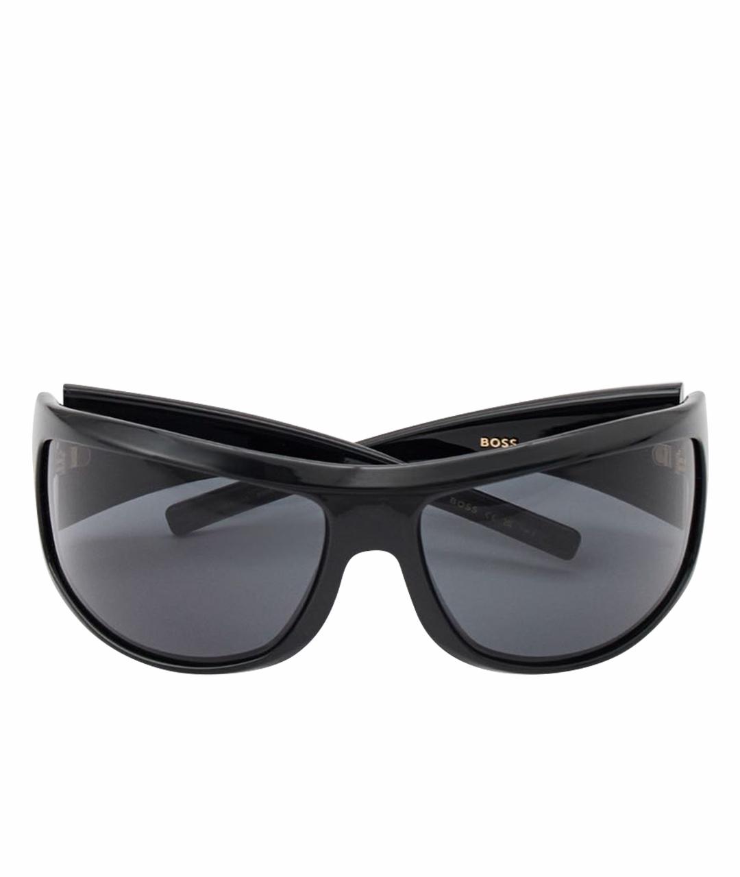 HUGO BOSS Черные пластиковые солнцезащитные очки, фото 1