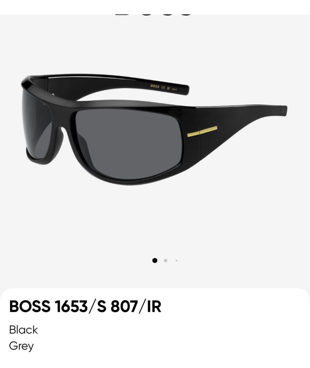 HUGO BOSS Черные пластиковые солнцезащитные очки, фото 2