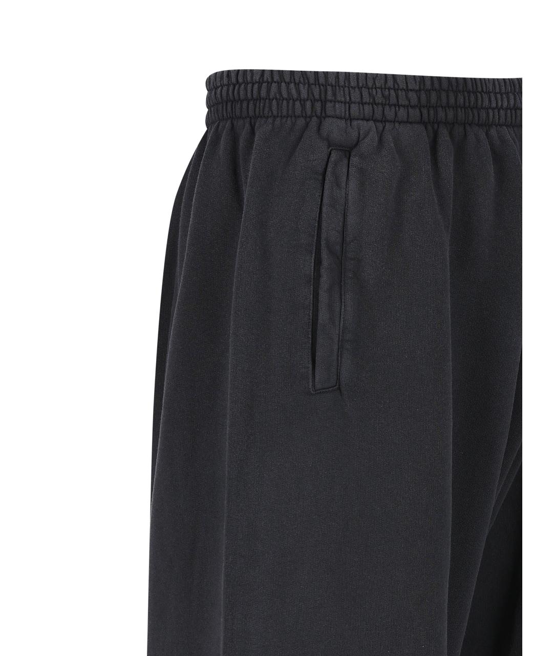 BALENCIAGA Черные хлопковые повседневные брюки, фото 4