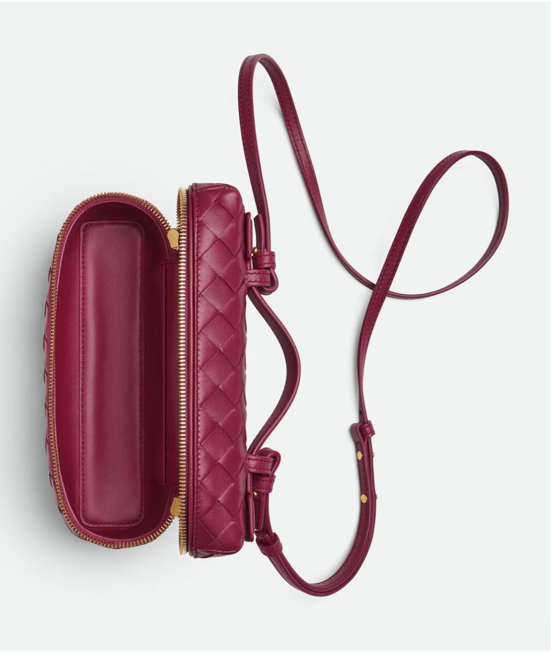BOTTEGA VENETA Красная кожаная сумка через плечо, фото 3