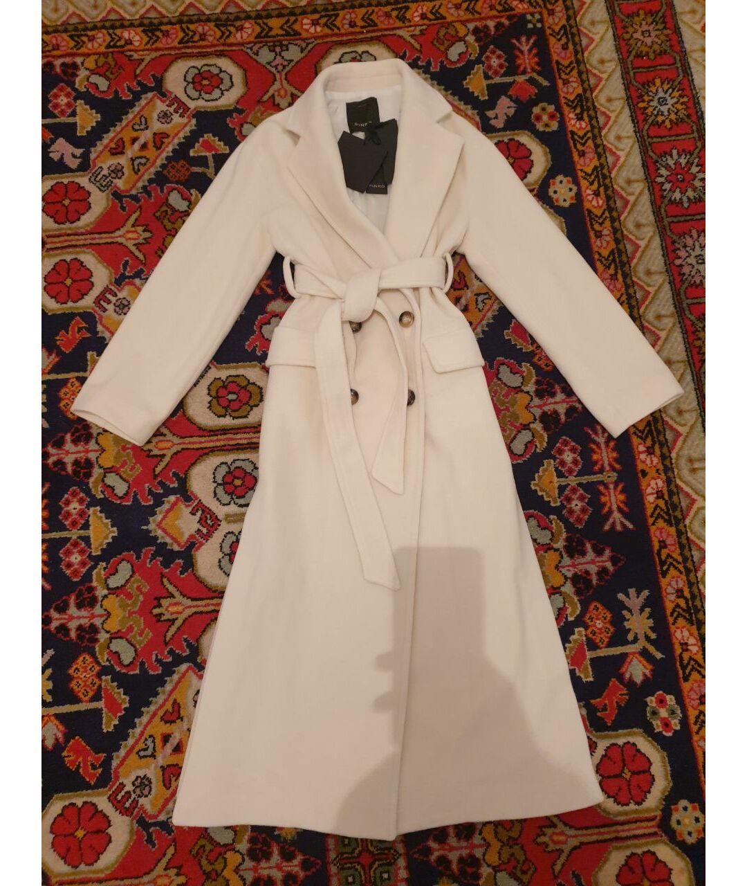 PINKO Белое шерстяное пальто, фото 4