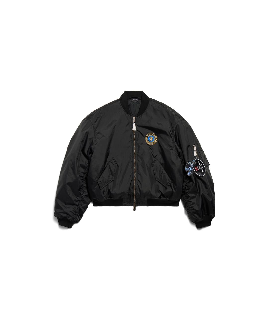 BALENCIAGA Черная полиамидовая куртка, фото 4