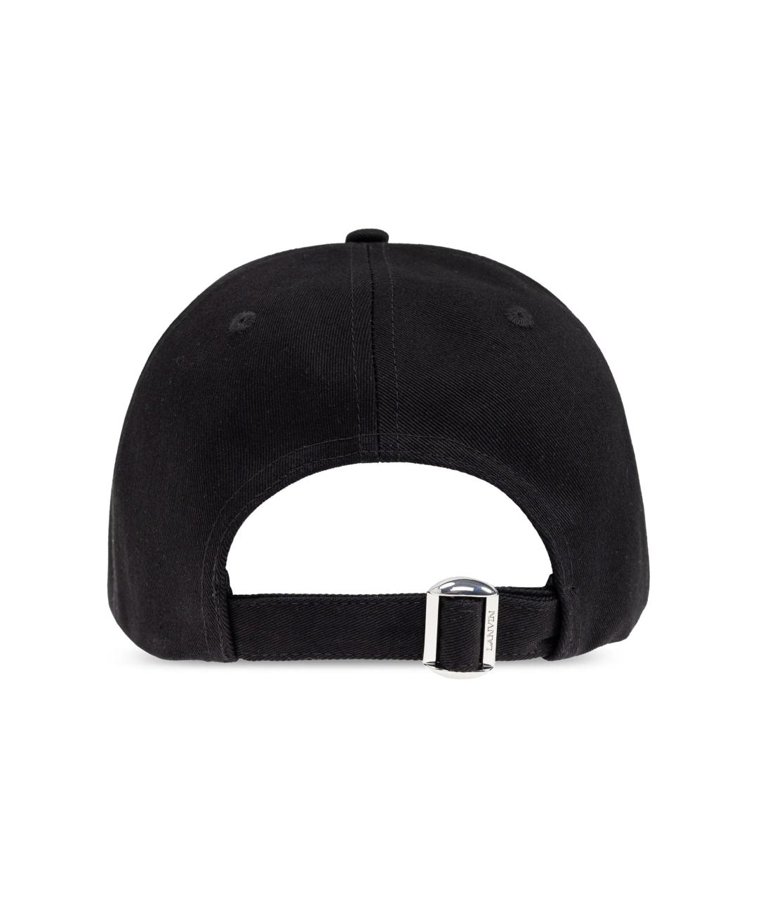 LANVIN Черная хлопковая кепка/бейсболка, фото 2