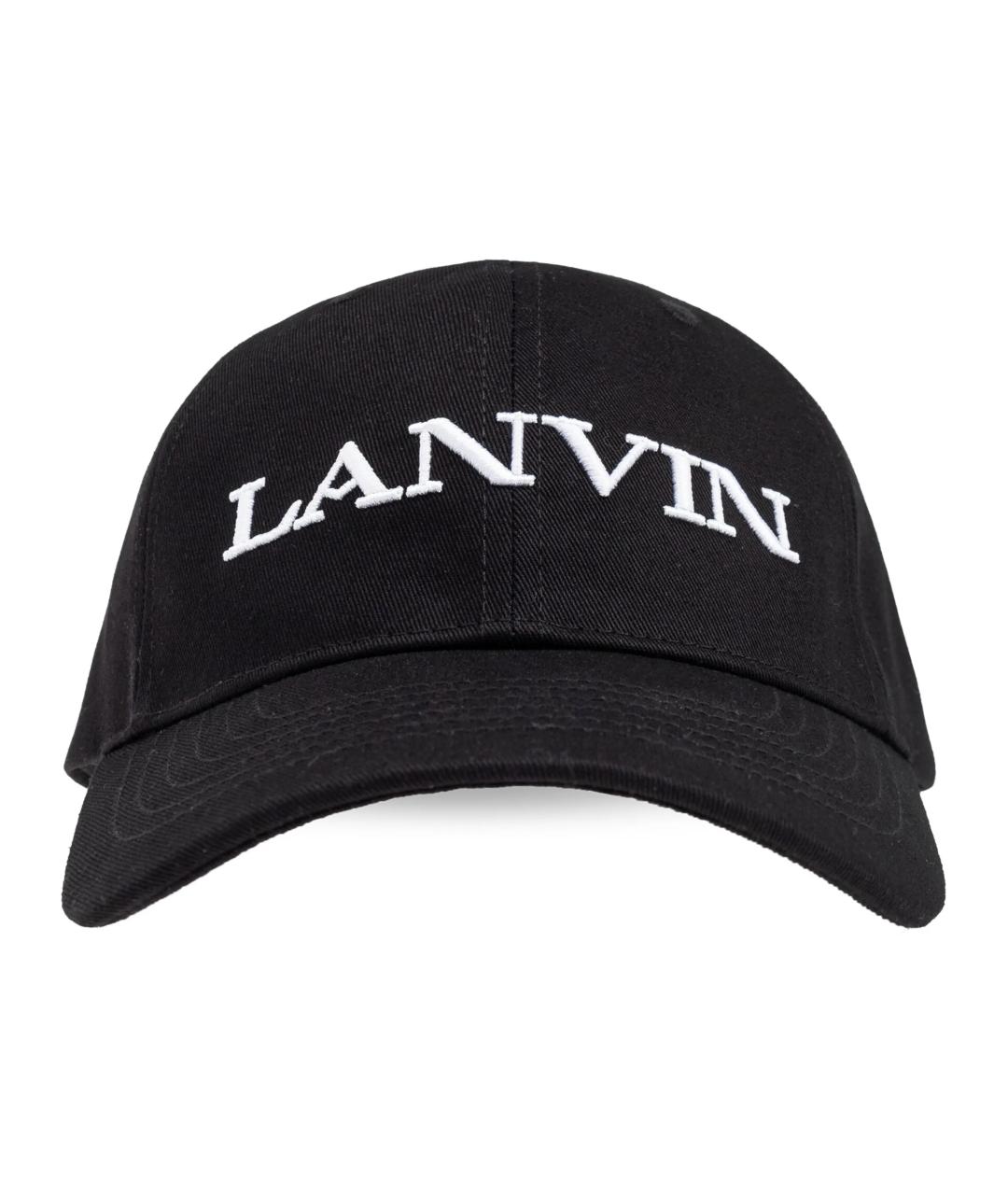 LANVIN Черная хлопковая кепка/бейсболка, фото 1