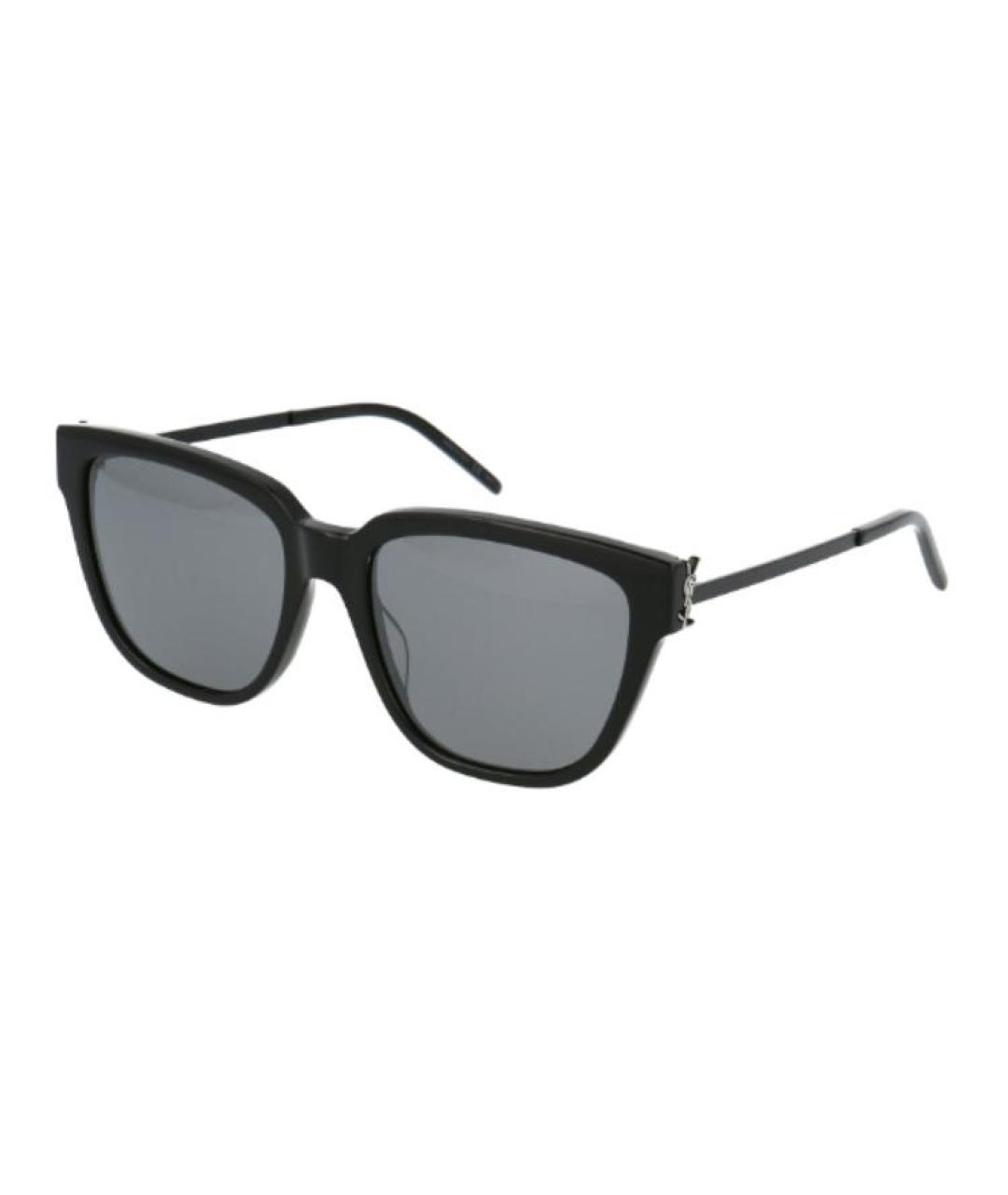 SAINT LAURENT Черные пластиковые солнцезащитные очки, фото 1