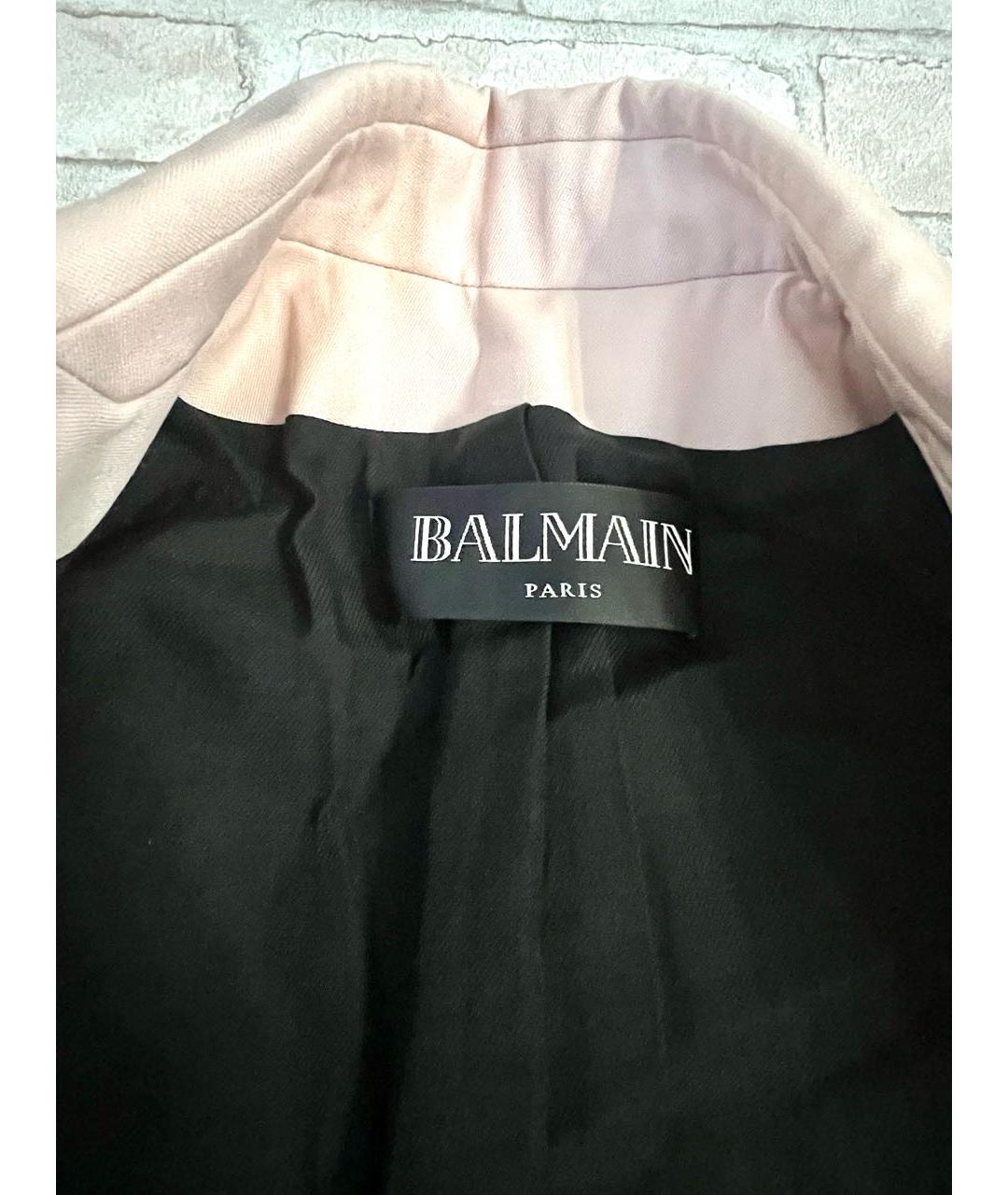 BALMAIN Розовый вискозный жакет/пиджак, фото 3