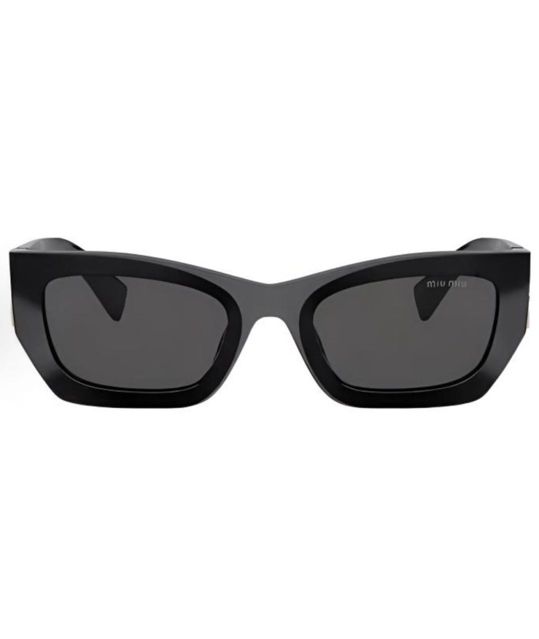 MIU MIU Черные пластиковые солнцезащитные очки, фото 3