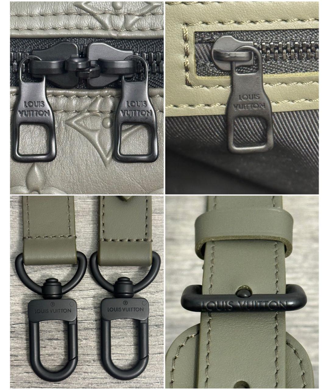 LOUIS VUITTON Хаки кожаная дорожная/спортивная сумка, фото 5
