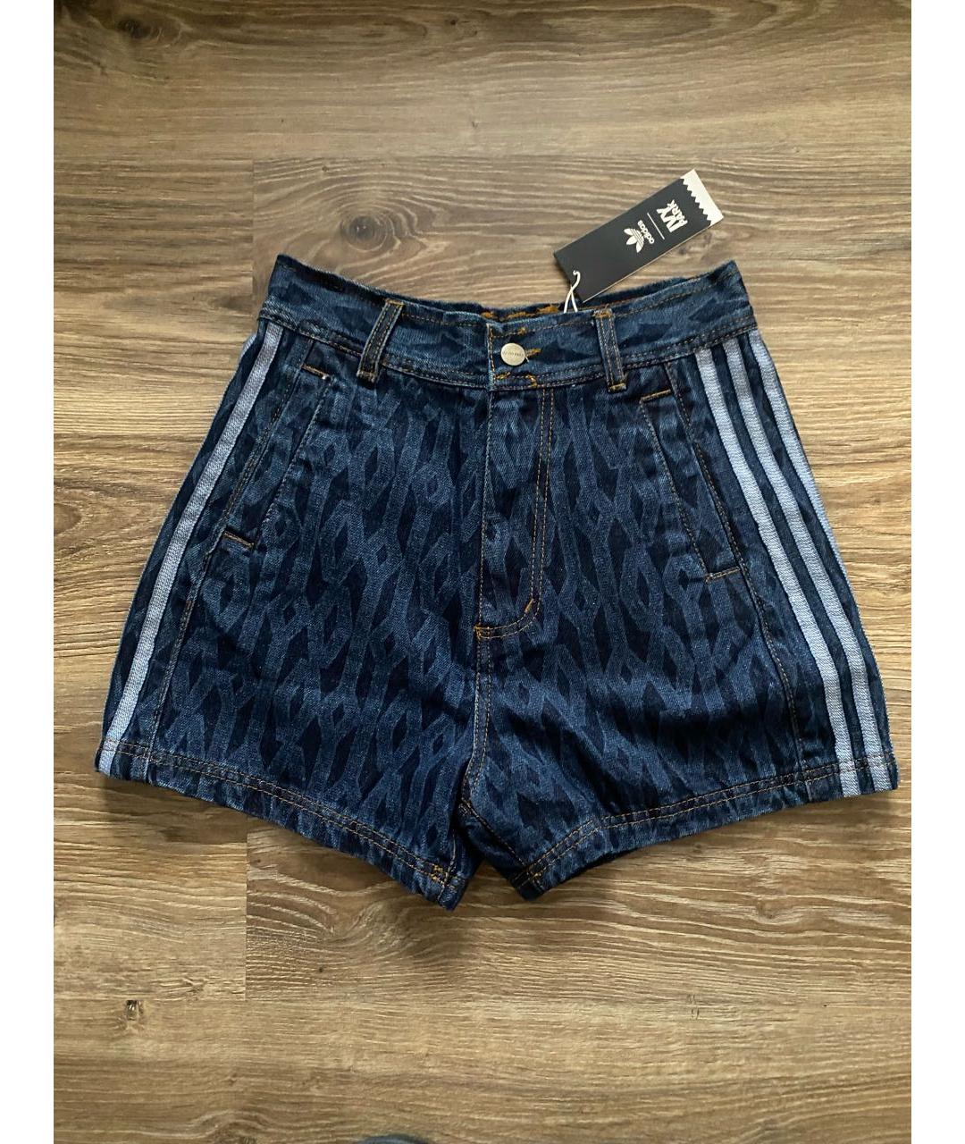 ADIDAS Темно-синие хлопковые шорты, фото 4