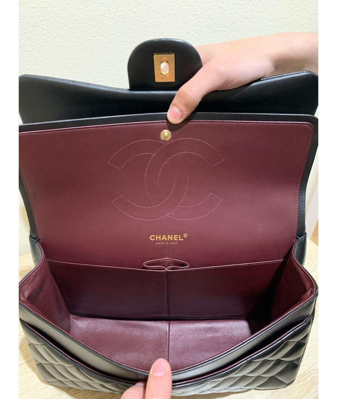 CHANEL Черная кожаная сумка через плечо, фото 8