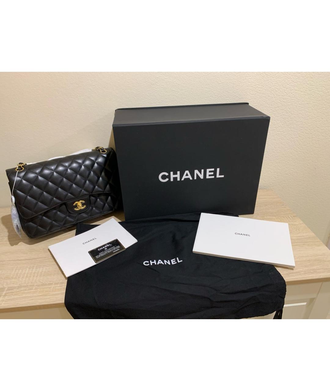 CHANEL Черная кожаная сумка через плечо, фото 5