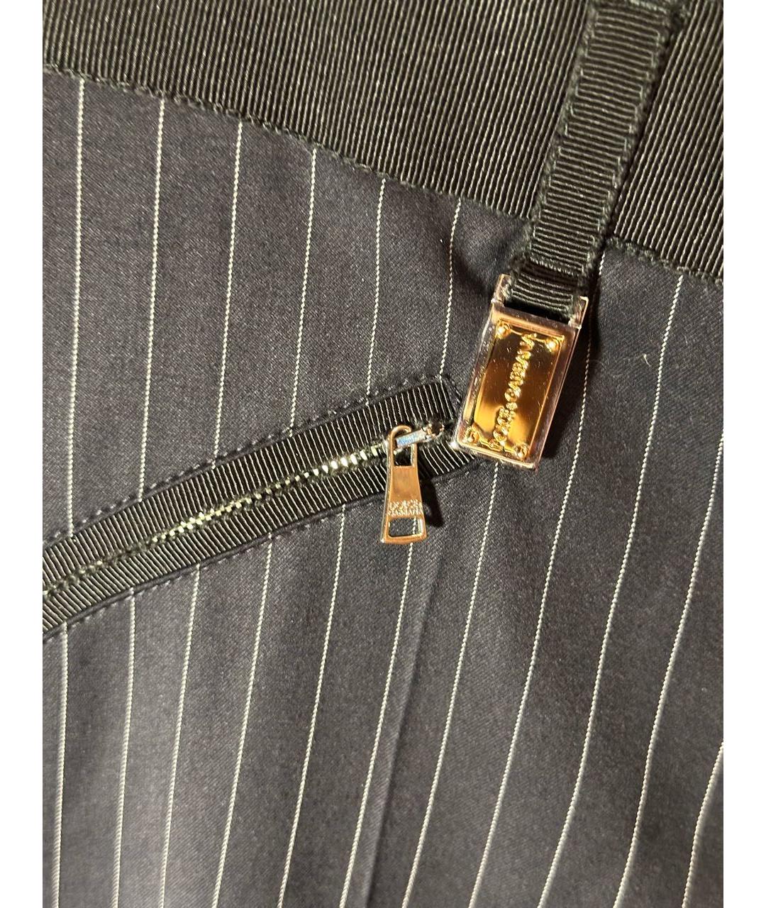 DOLCE&GABBANA Темно-синие вискозные брюки узкие, фото 4