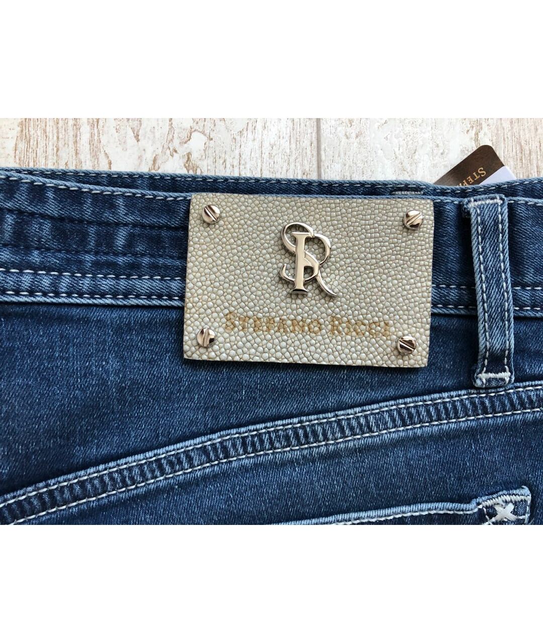 STEFANO RICCI Синие джинсы, фото 4