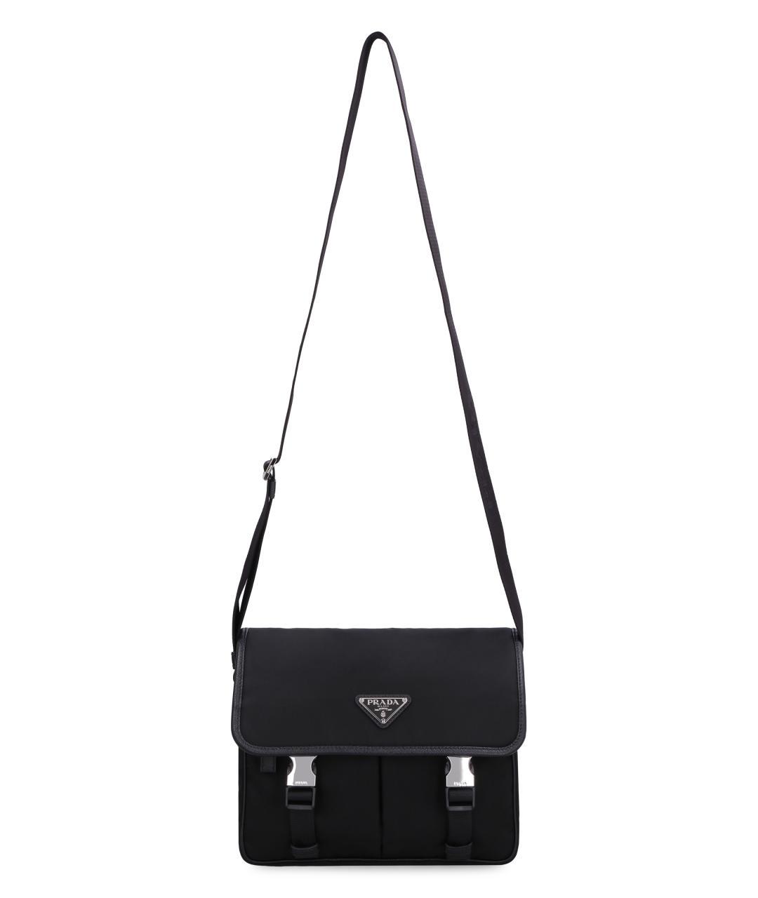 PRADA Черная синтетическая сумка на плечо, фото 5