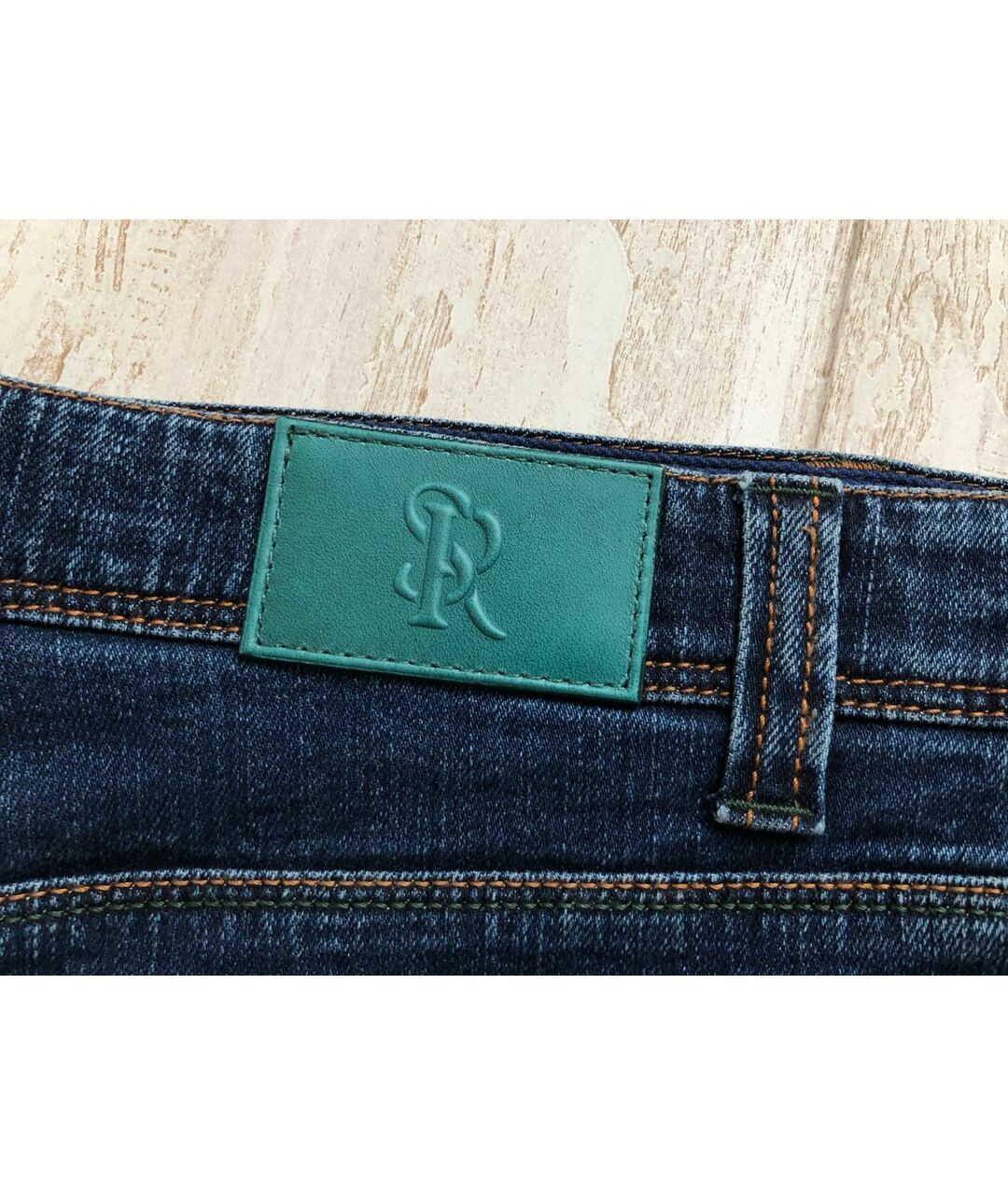 STEFANO RICCI Синие хлопко-кашемировые джинсы, фото 4