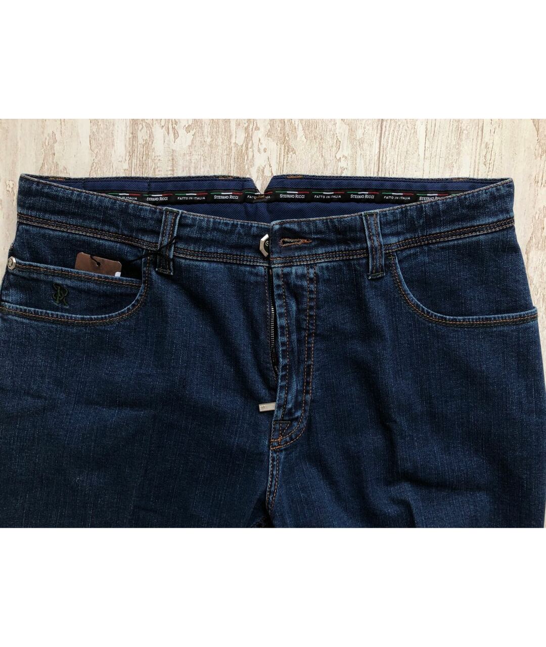 STEFANO RICCI Синие хлопко-кашемировые джинсы, фото 8