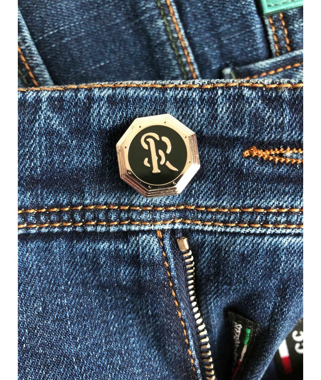 STEFANO RICCI Синие хлопко-кашемировые джинсы, фото 5