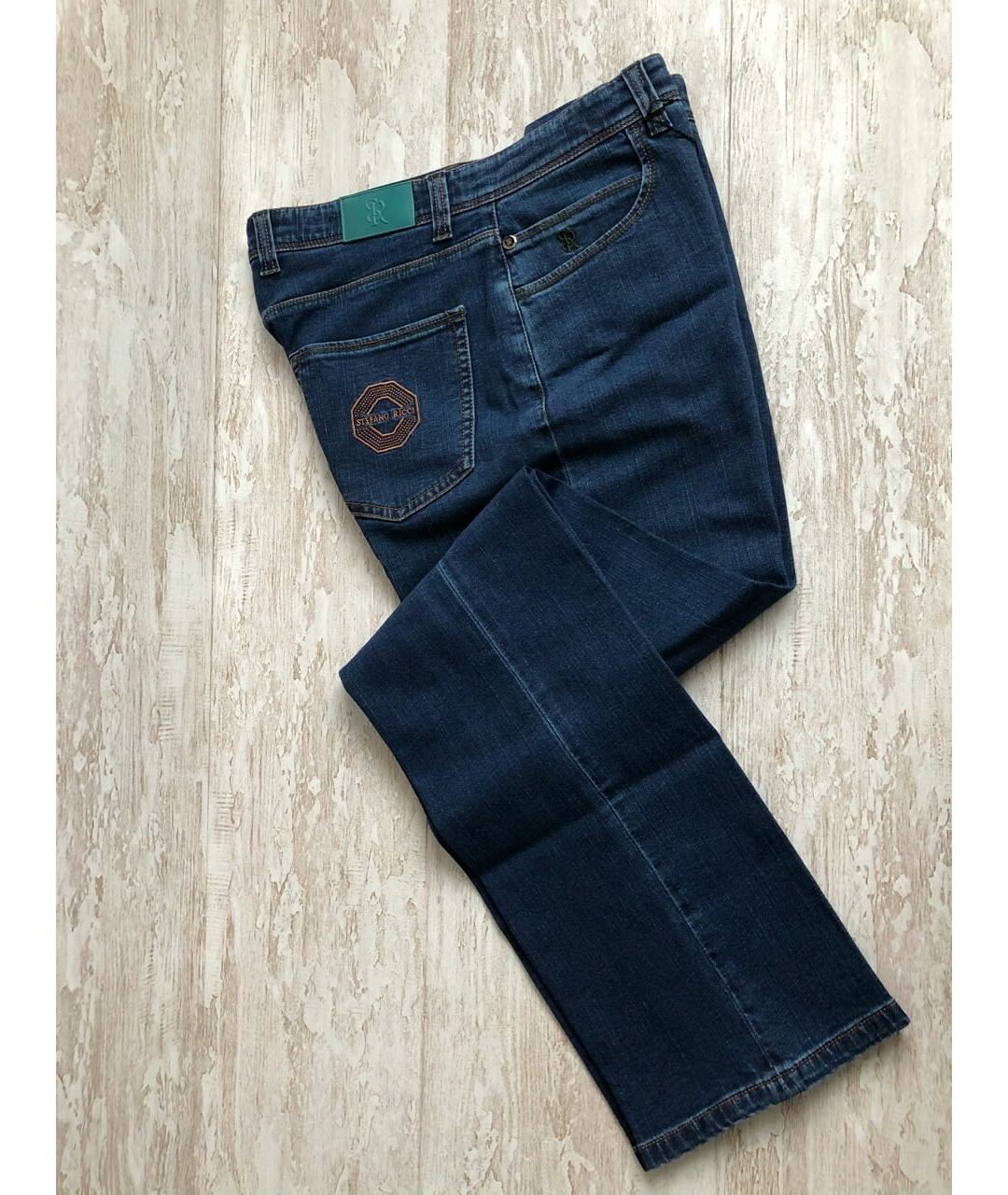 STEFANO RICCI Синие хлопко-кашемировые джинсы, фото 2