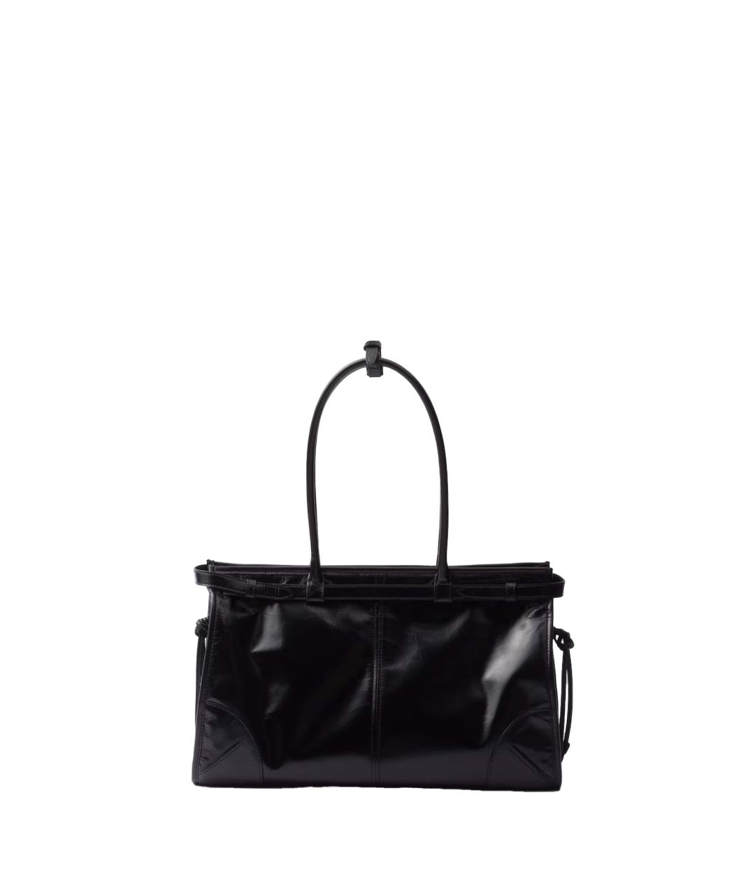 PRADA Черная кожаная сумка тоут, фото 3