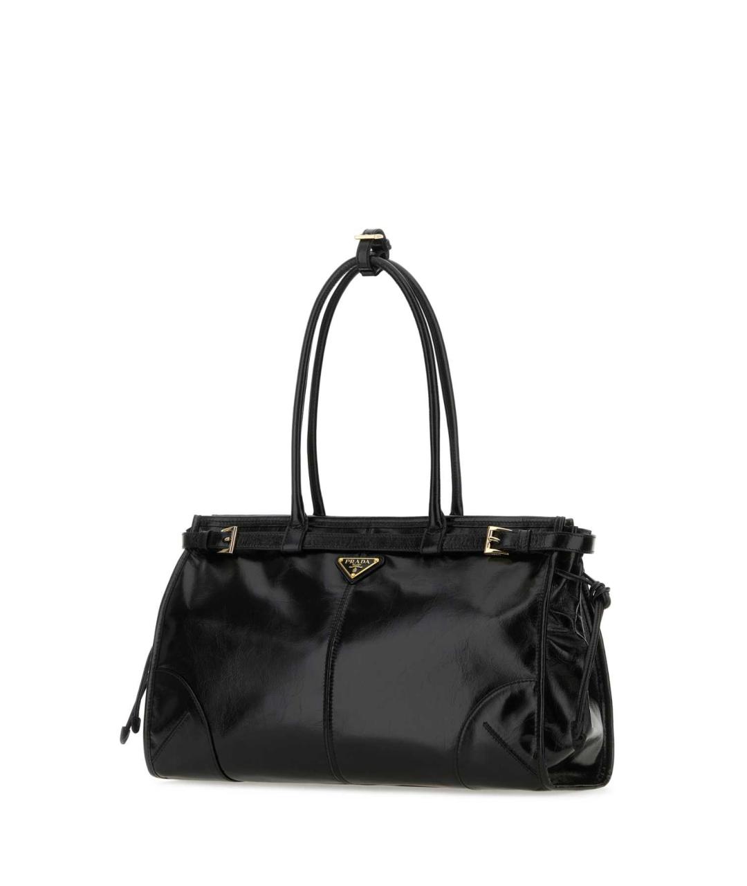 PRADA Черная кожаная сумка тоут, фото 2