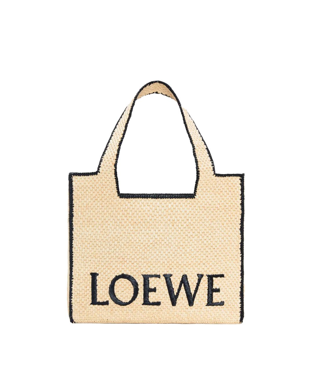LOEWE Бежевая сумка тоут, фото 1