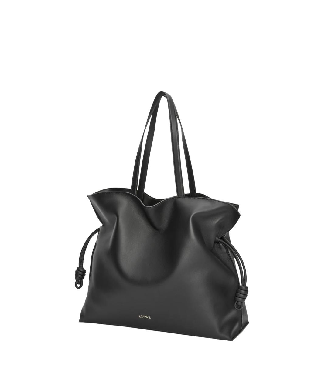 LOEWE Черная кожаная сумка тоут, фото 2