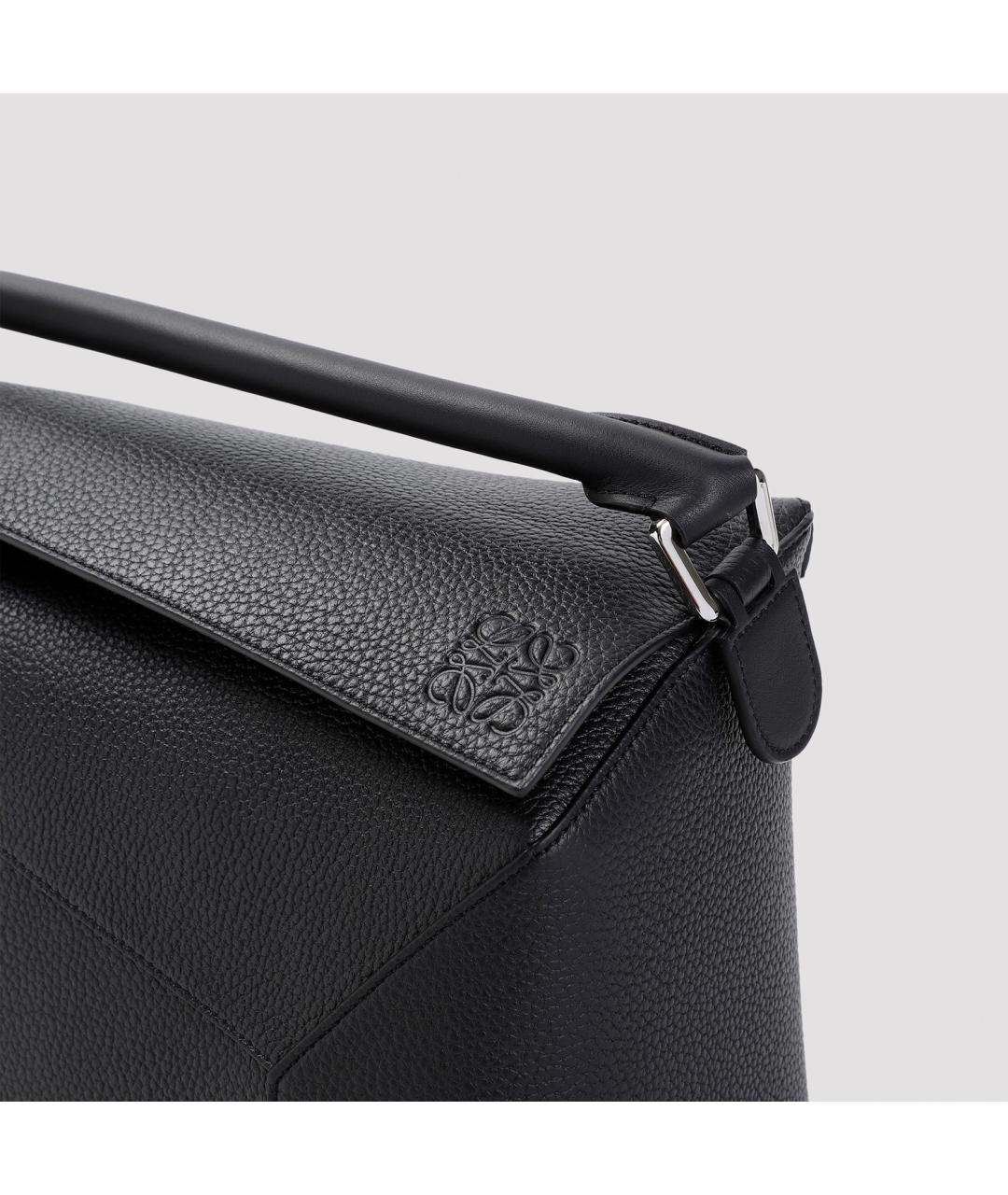 LOEWE Черная кожаная сумка на плечо, фото 4