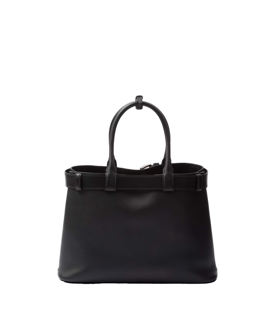 PRADA Черная кожаная сумка тоут, фото 3