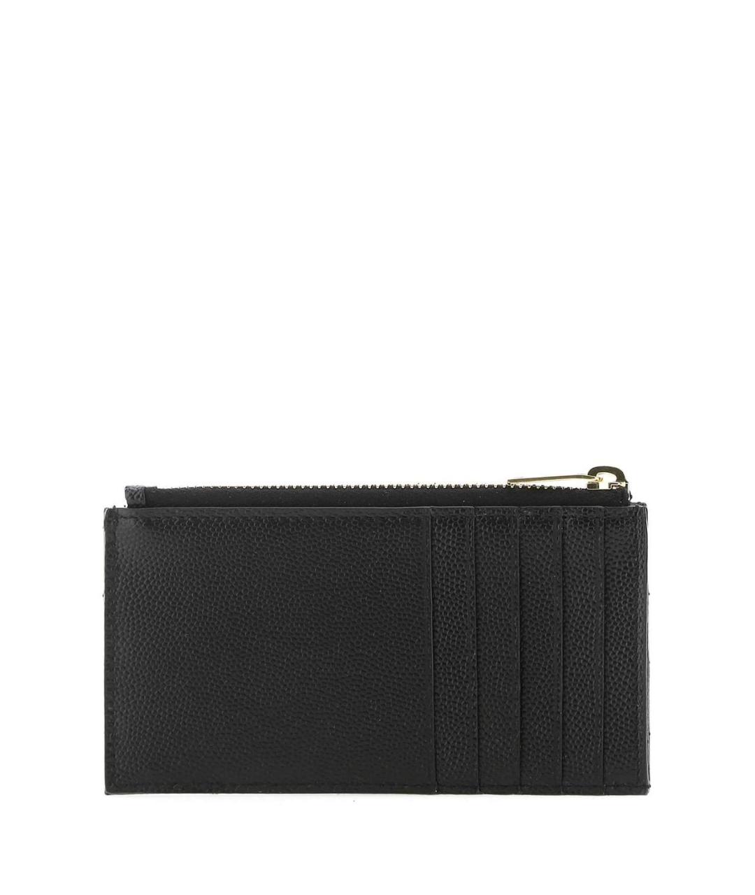 SAINT LAURENT Черный кожаный кардхолдер, фото 2