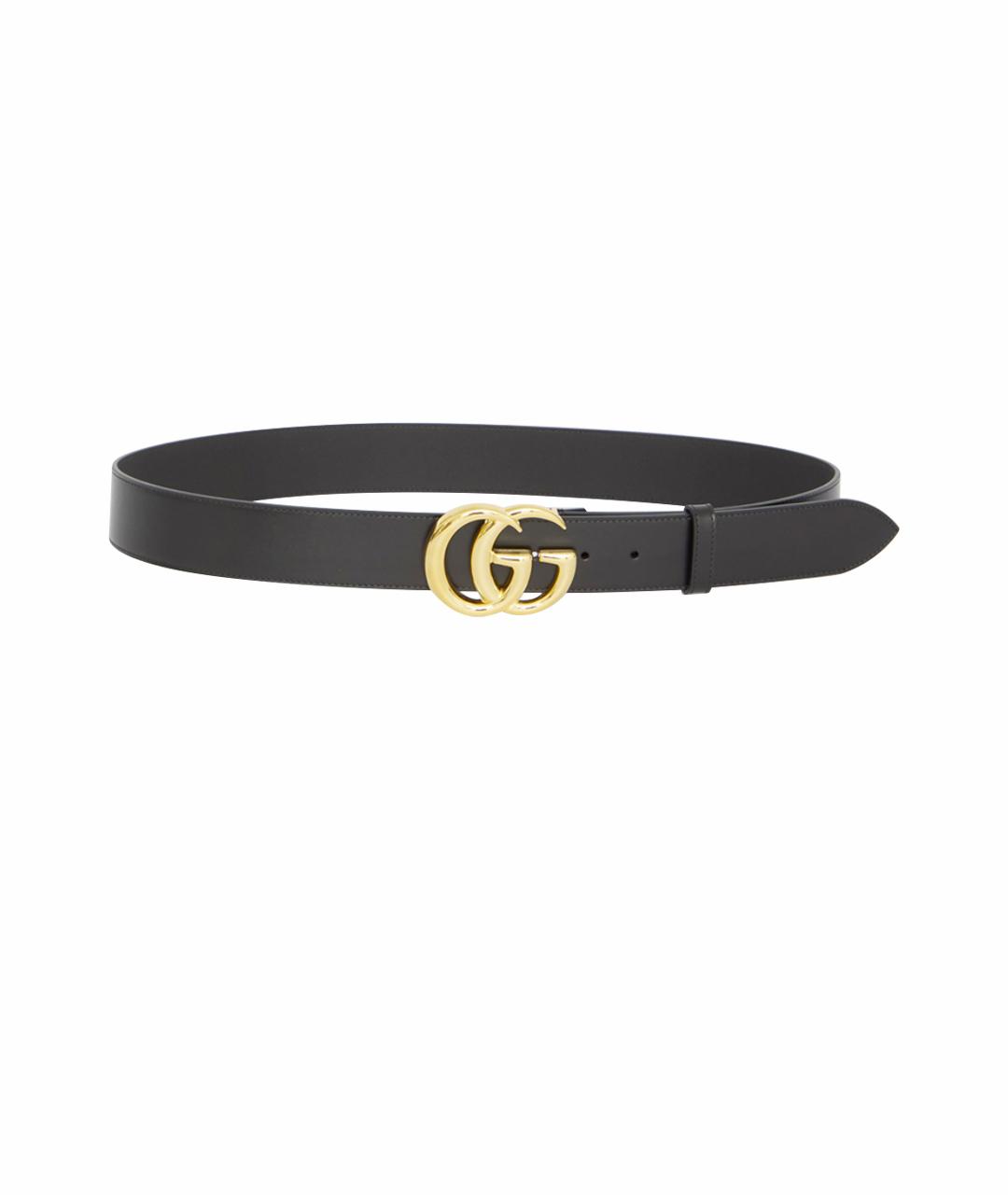 GUCCI Черный кожаный ремень, фото 1