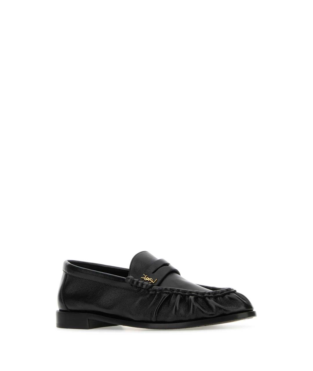 SAINT LAURENT Черные кожаные лоферы, фото 2