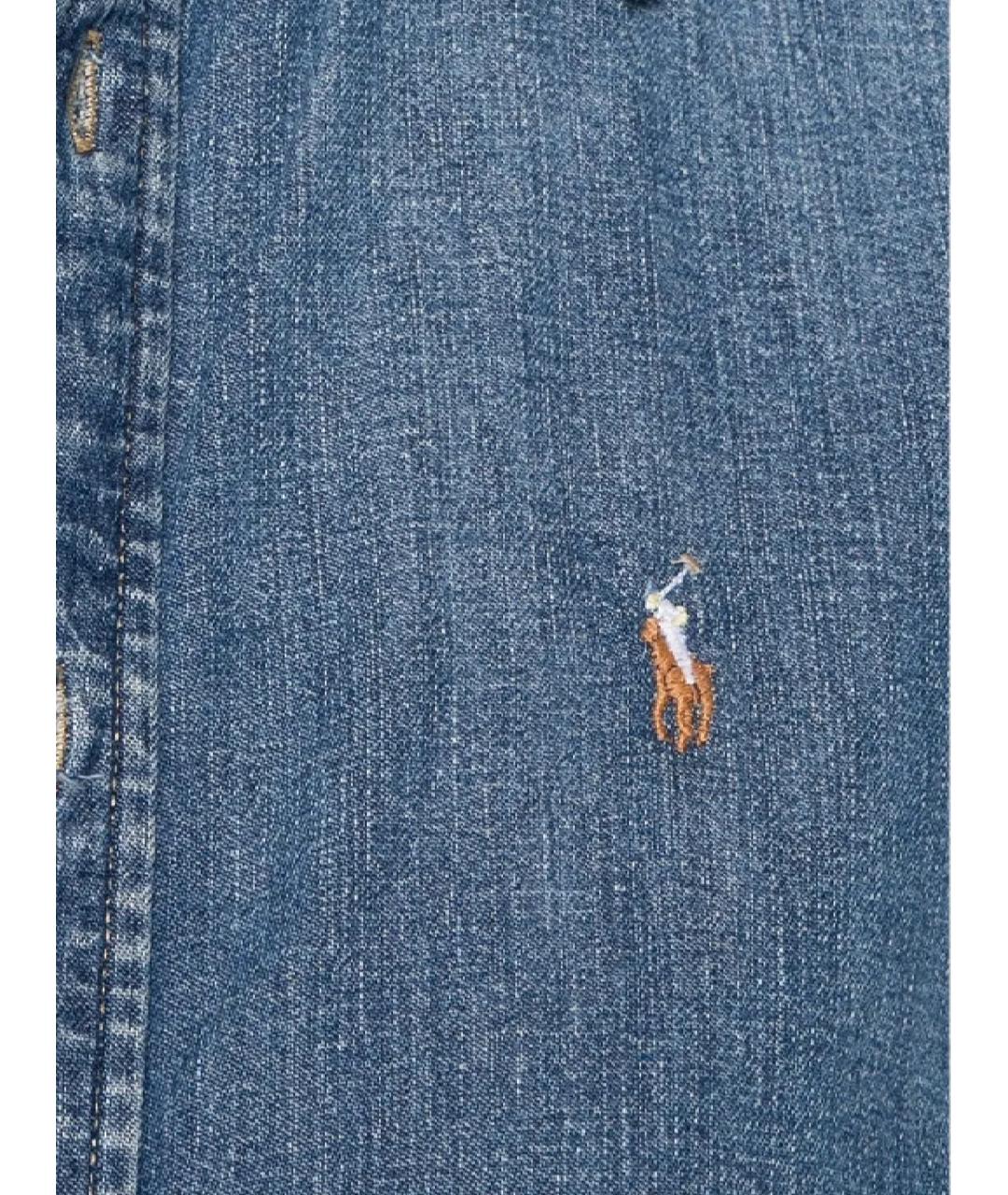 POLO RALPH LAUREN Синяя хлопковая рубашка, фото 2