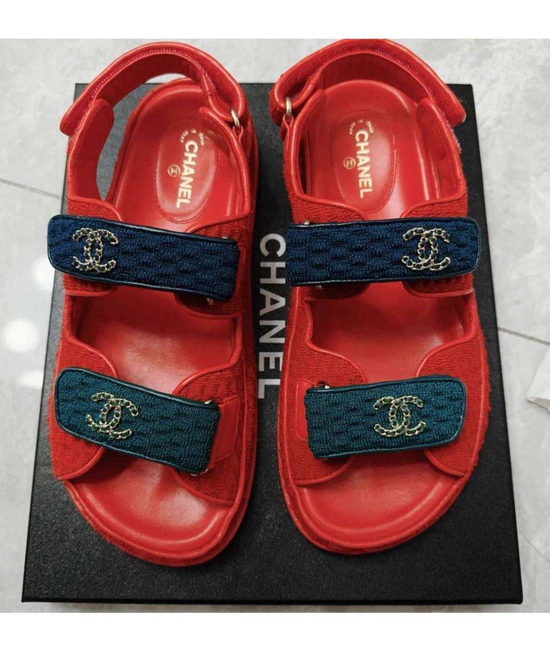 CHANEL Мульти кожаные сандалии, фото 2