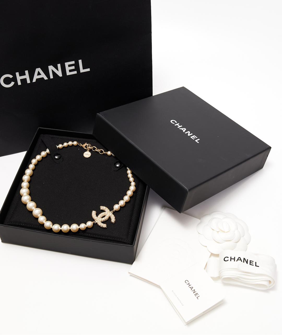 CHANEL Золотое жемчужное колье, фото 4